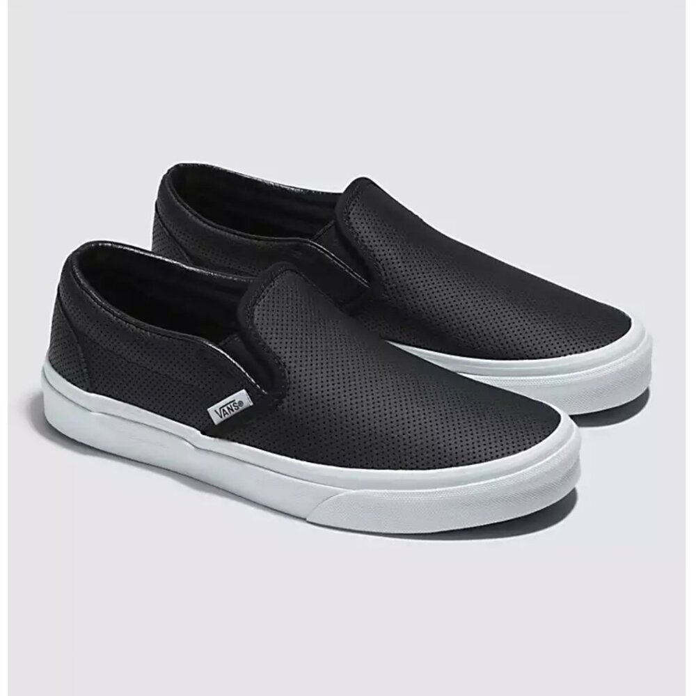 Vans Black Leather Slip-On